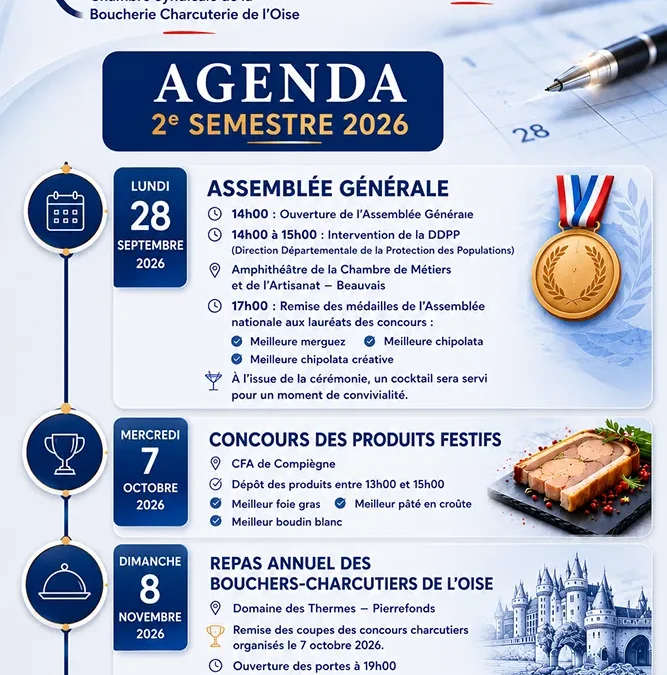 Agenda 2e semestre 2026