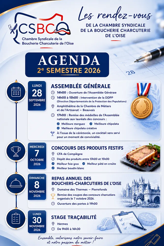 Agenda 2e semestre 2026